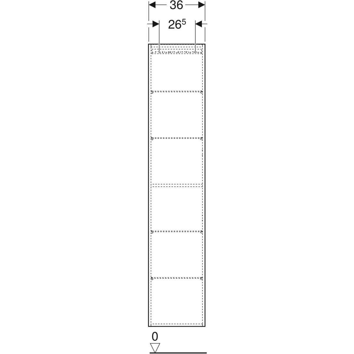 Geberit 36 cm Kum Grisi Tek Kapılı Boy Dolabı 2