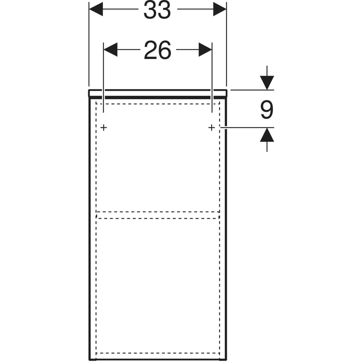 Geberit Aniara 33x65 cm Meşe Yan Dolap 2
