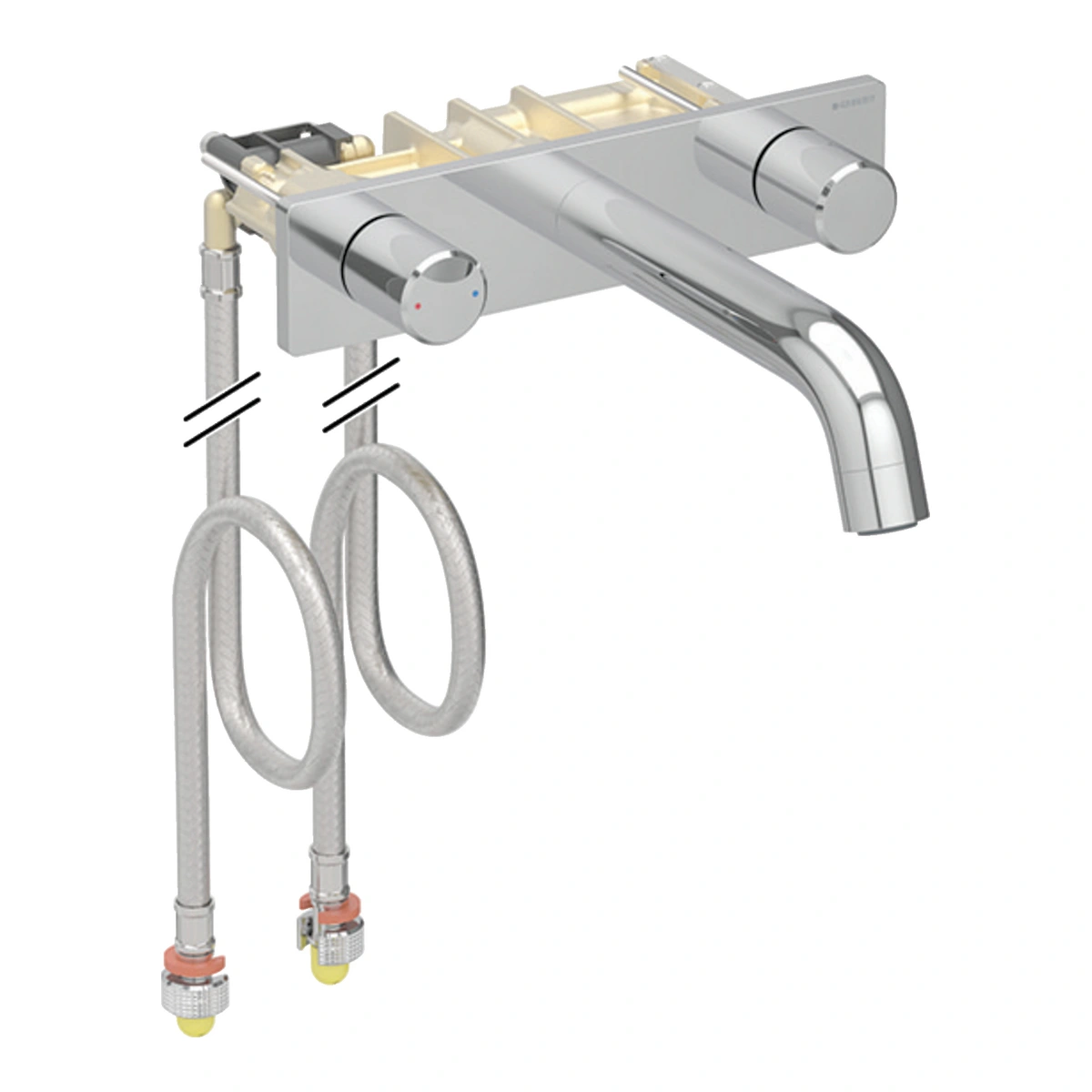 Geberit One 16 cm Yuvarlak Parlak Krom Ankastre Batarya