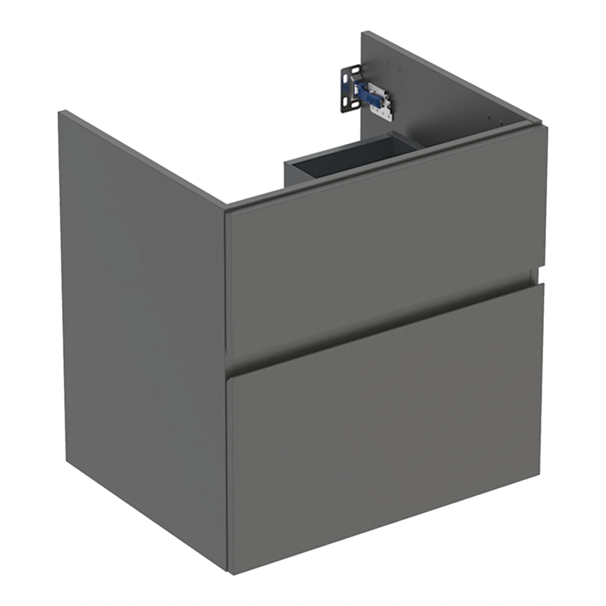 Geberit Aniara 60 cm Mat Antrasit Çift Çekmeceli Lavabo Dolabı