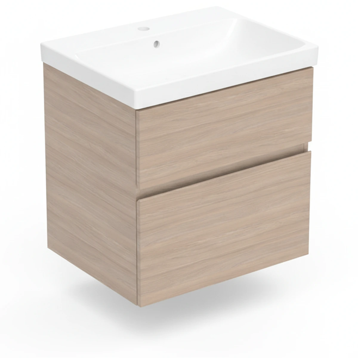 Geberit Aniara 60 cm Meşe Delikli Banyo Dolabı Seti