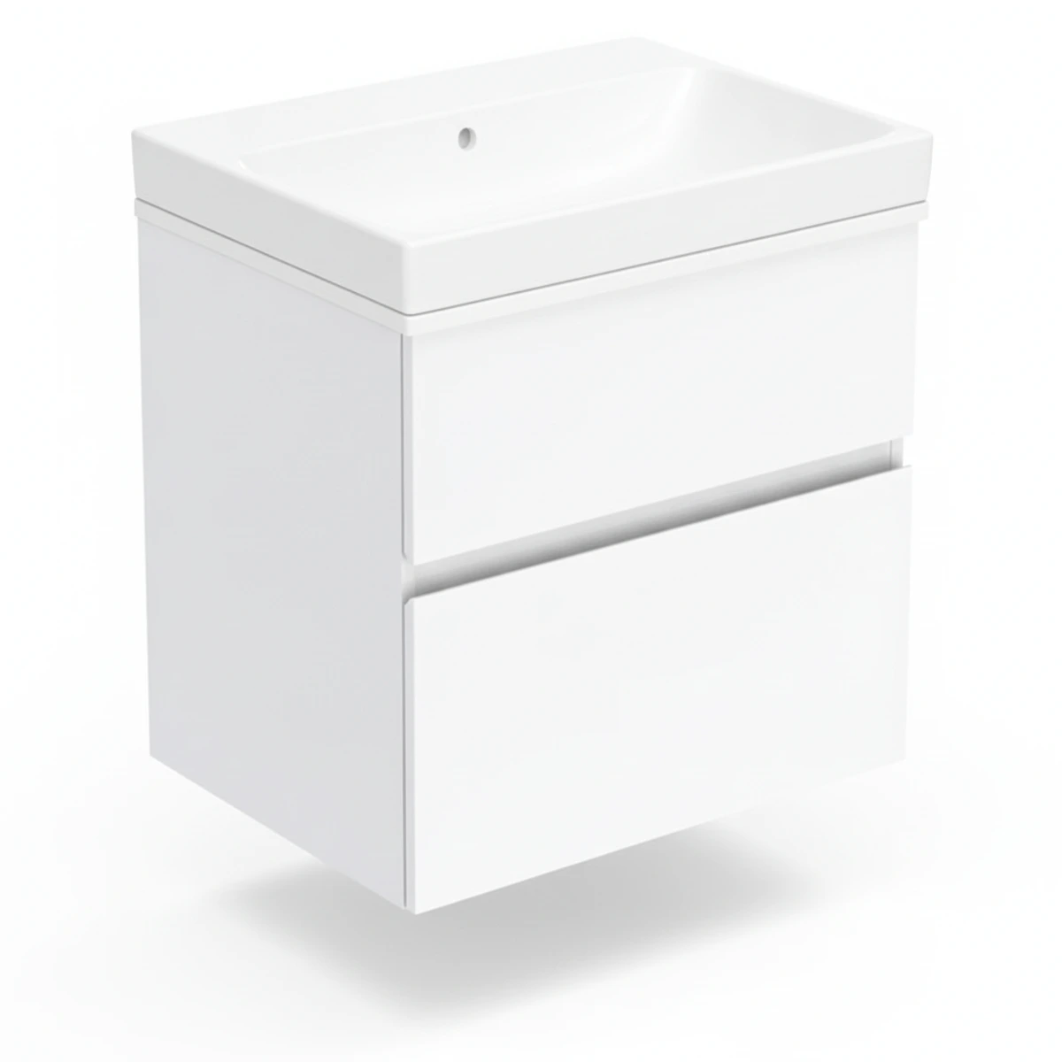 Geberit Aniara 60 cm Beyaz Deliksiz Banyo Dolabı Seti