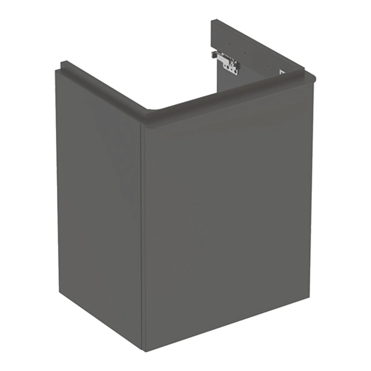 Geberit Smyle 50 cm Mat Antrasit Tek Kapılı Lavabo Dolabı