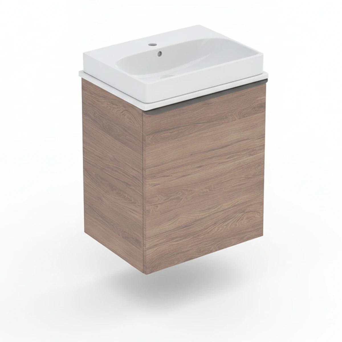 Geberit Smyle 50 cm Amerikan Ceviz Banyo Dolabı Seti