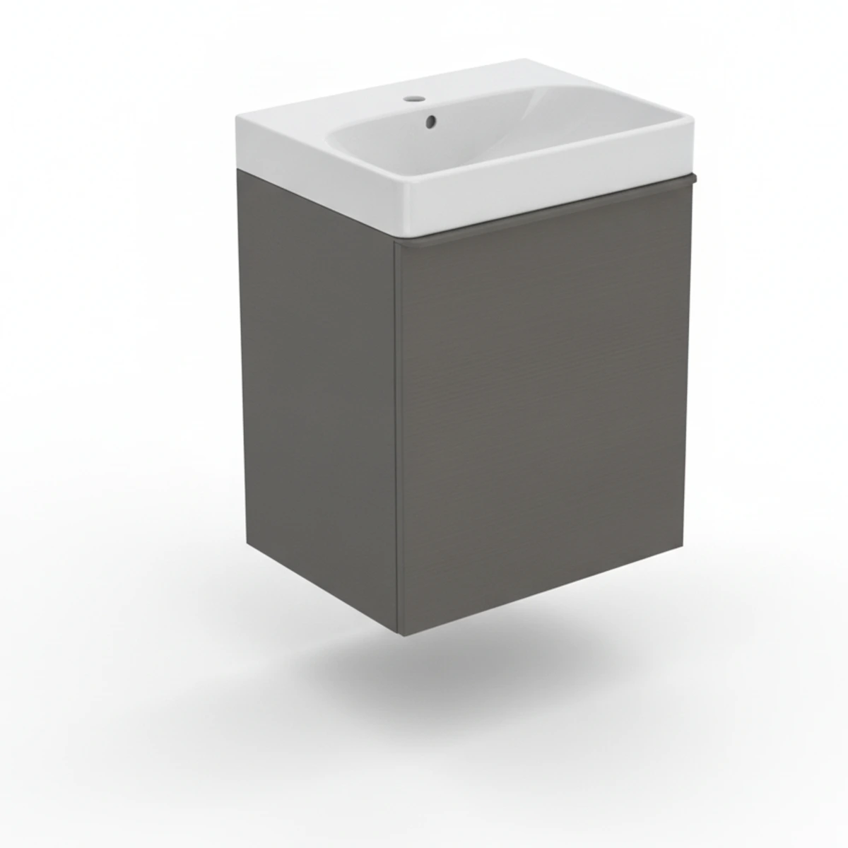 Geberit Smyle 50 cm Mat Antrasit Banyo Dolabı Seti