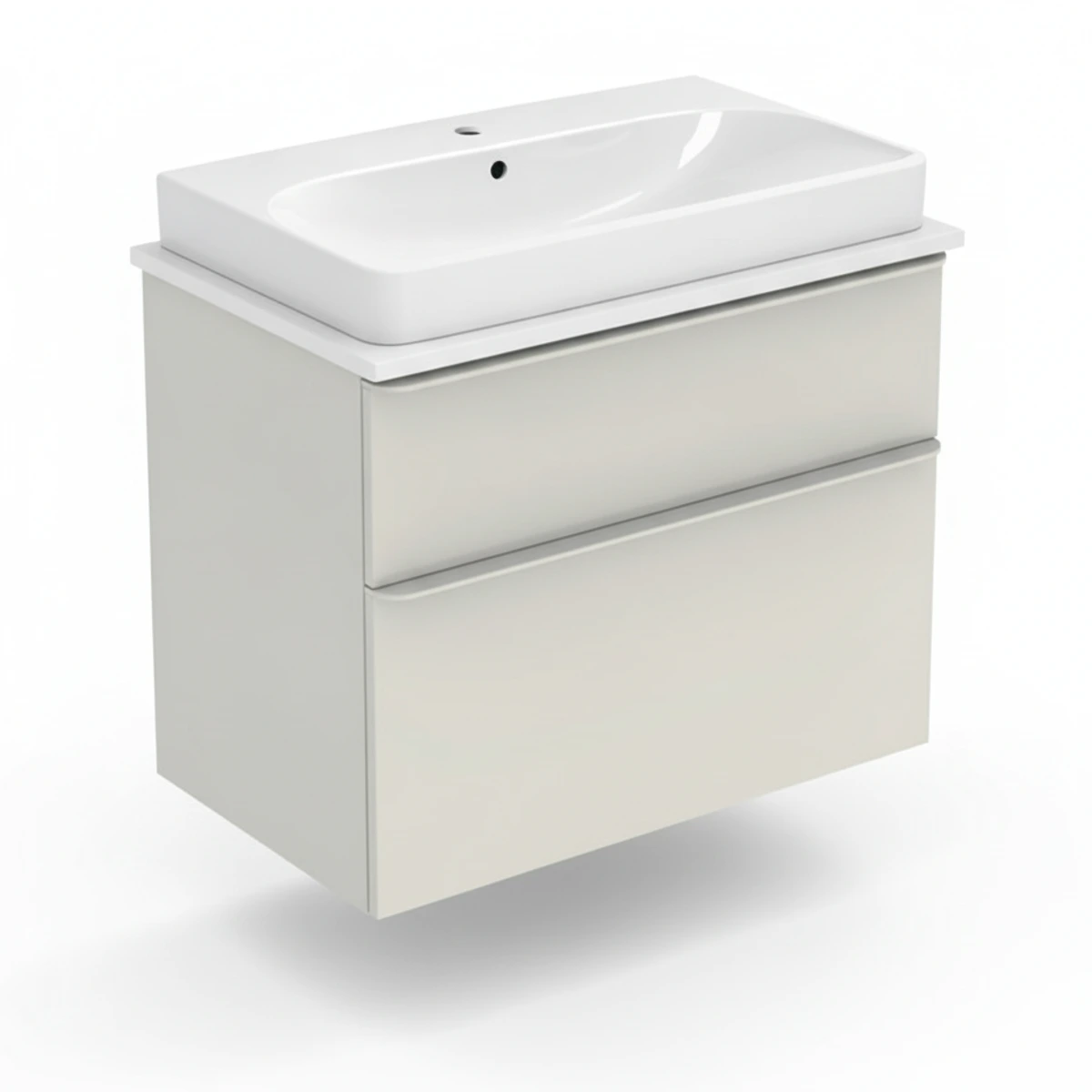 Geberit Smyle 75 cm Kum Grisi Delikli Banyo Dolabı Seti