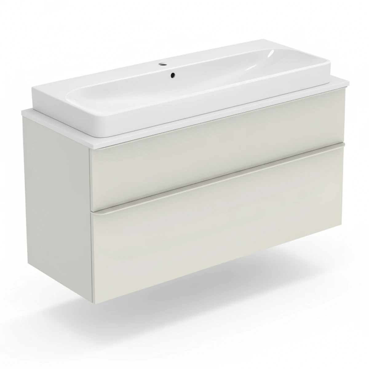Geberit Smyle 120 cm Kum Grisi Delikli Banyo Dolabı Seti
