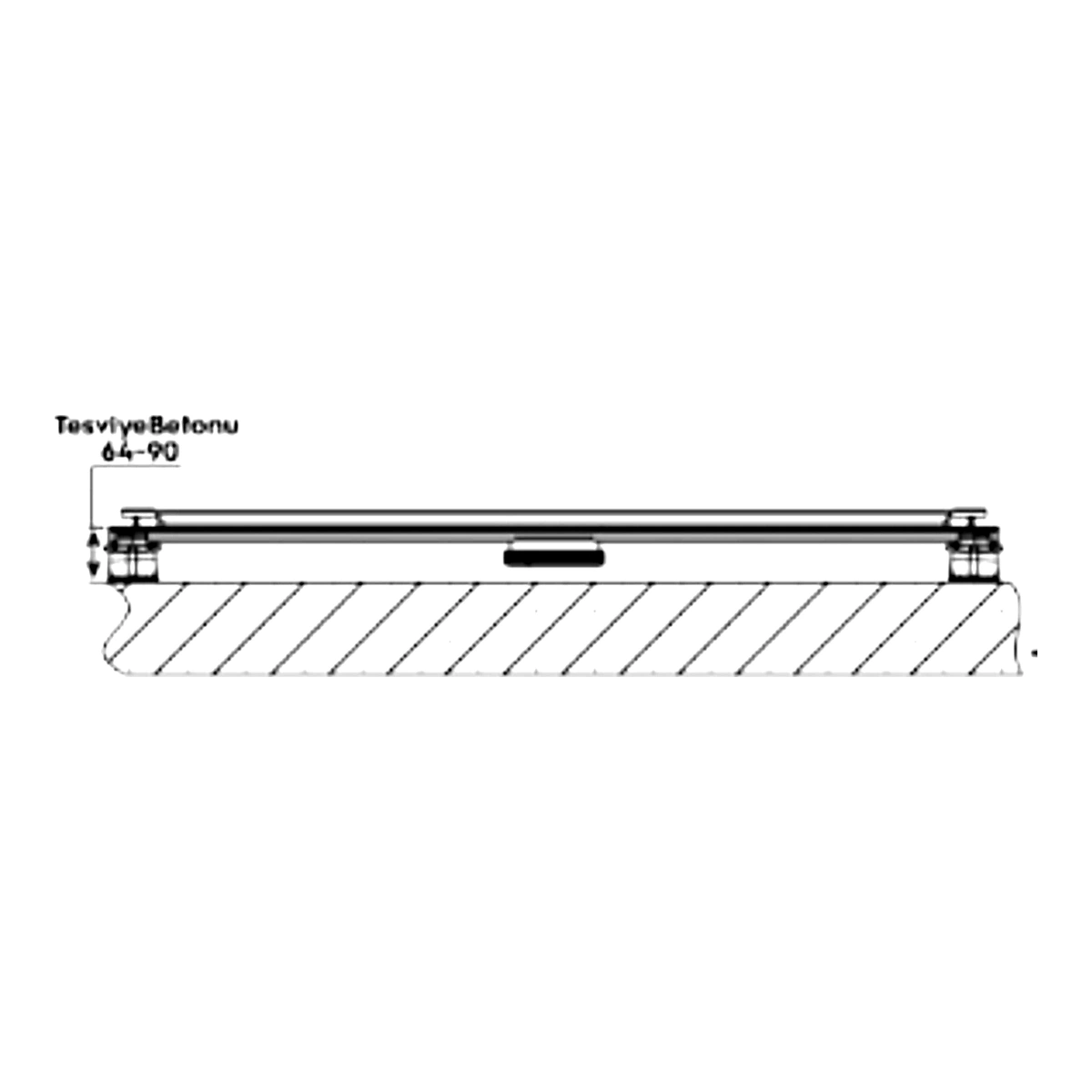 Hüppe Illusion 80 cm Mat Duş Kanalı 2