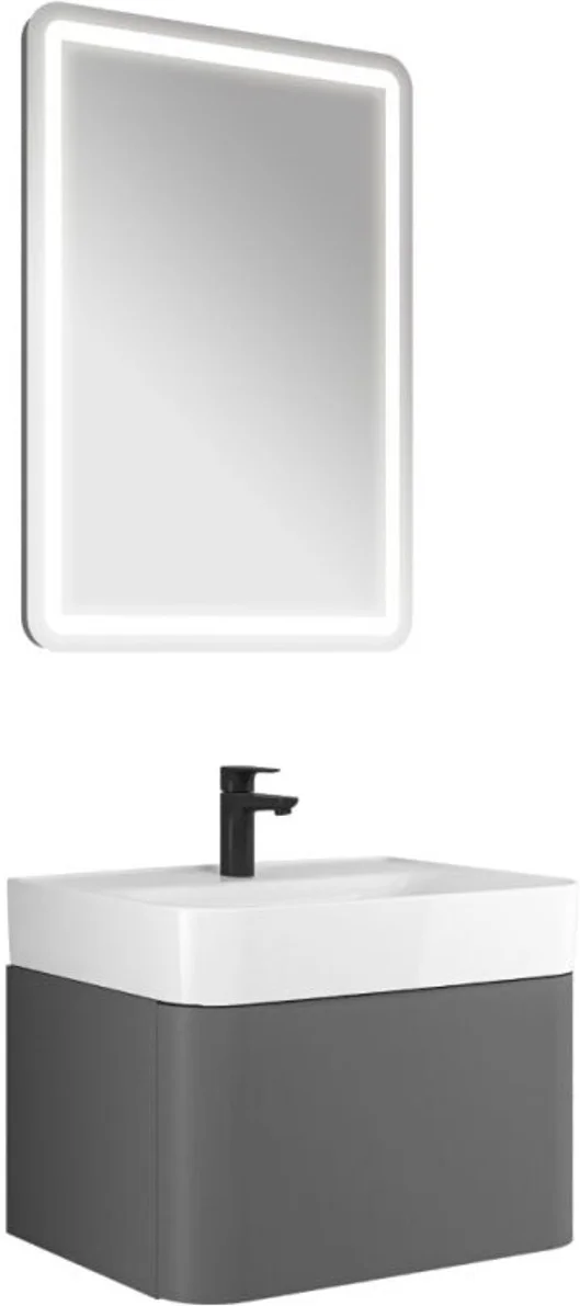 Kale Fold Pro 65 Cm Mat Vizon Aydınlatmalı Aynalı Banyo Dolabı Takımı