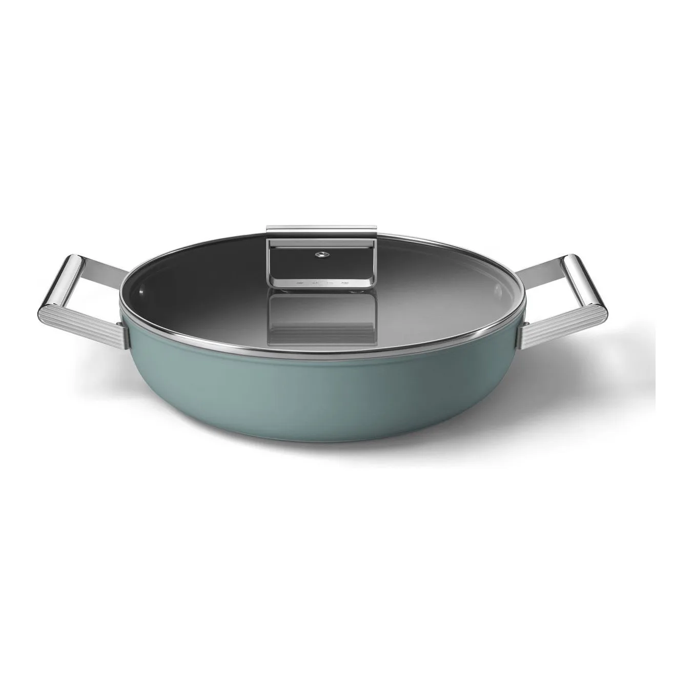 Smeg 28 Cm Mat Zümrüt Yeşili Kapaklı Derin Tava 5