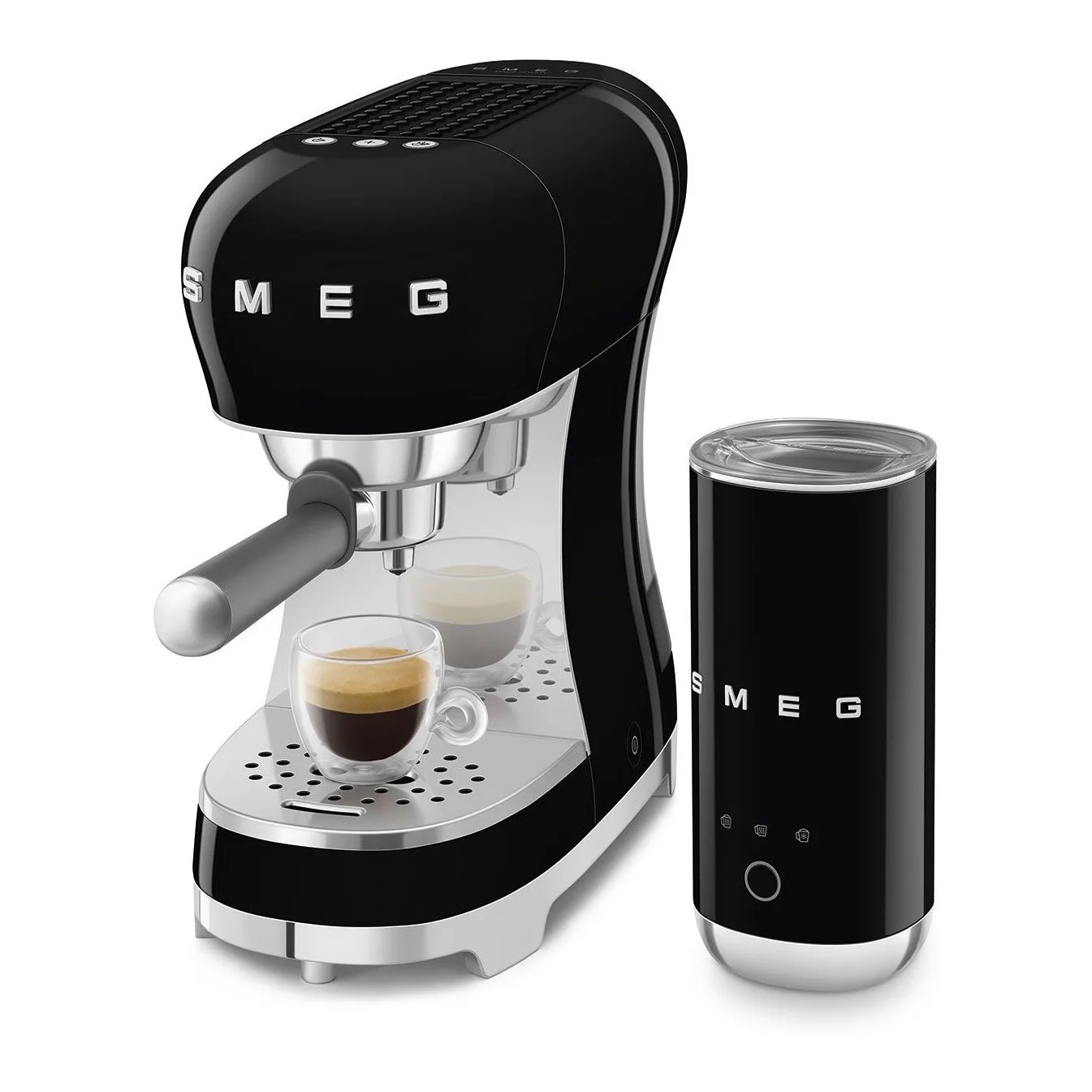 Smeg 50's Style Siyah Süt Köpürtücülü Espresso Makinesi 4