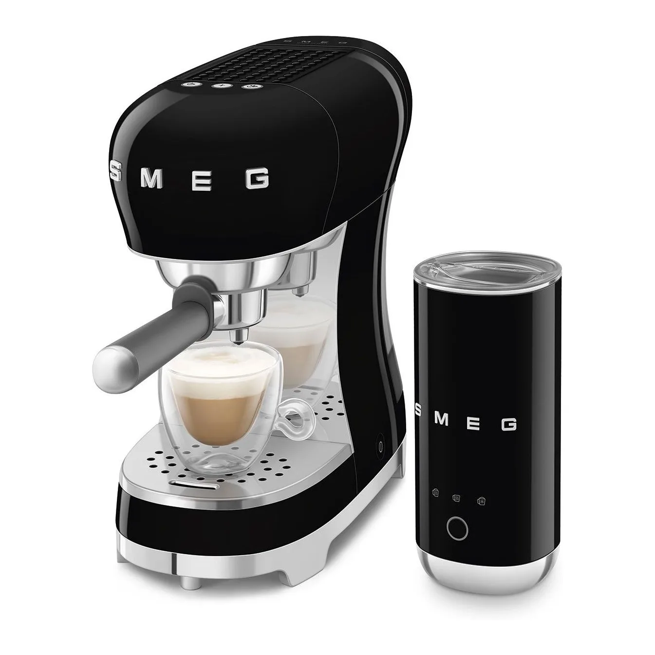 Smeg 50's Style Siyah Süt Köpürtücülü Espresso Makinesi 5