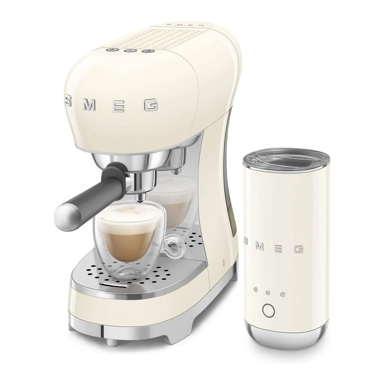 Smeg 50's Style Krem Süt Köpürtücülü Espresso Makinesi 5