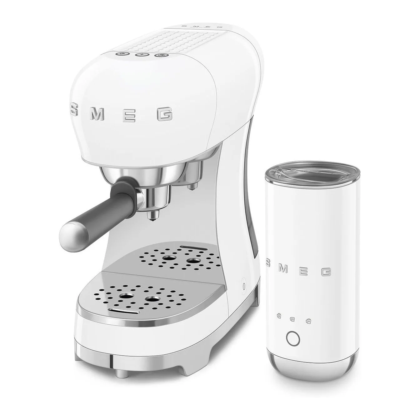 Smeg 50's Style Beyaz Süt Köpürtücülü Espresso Makinesi 2
