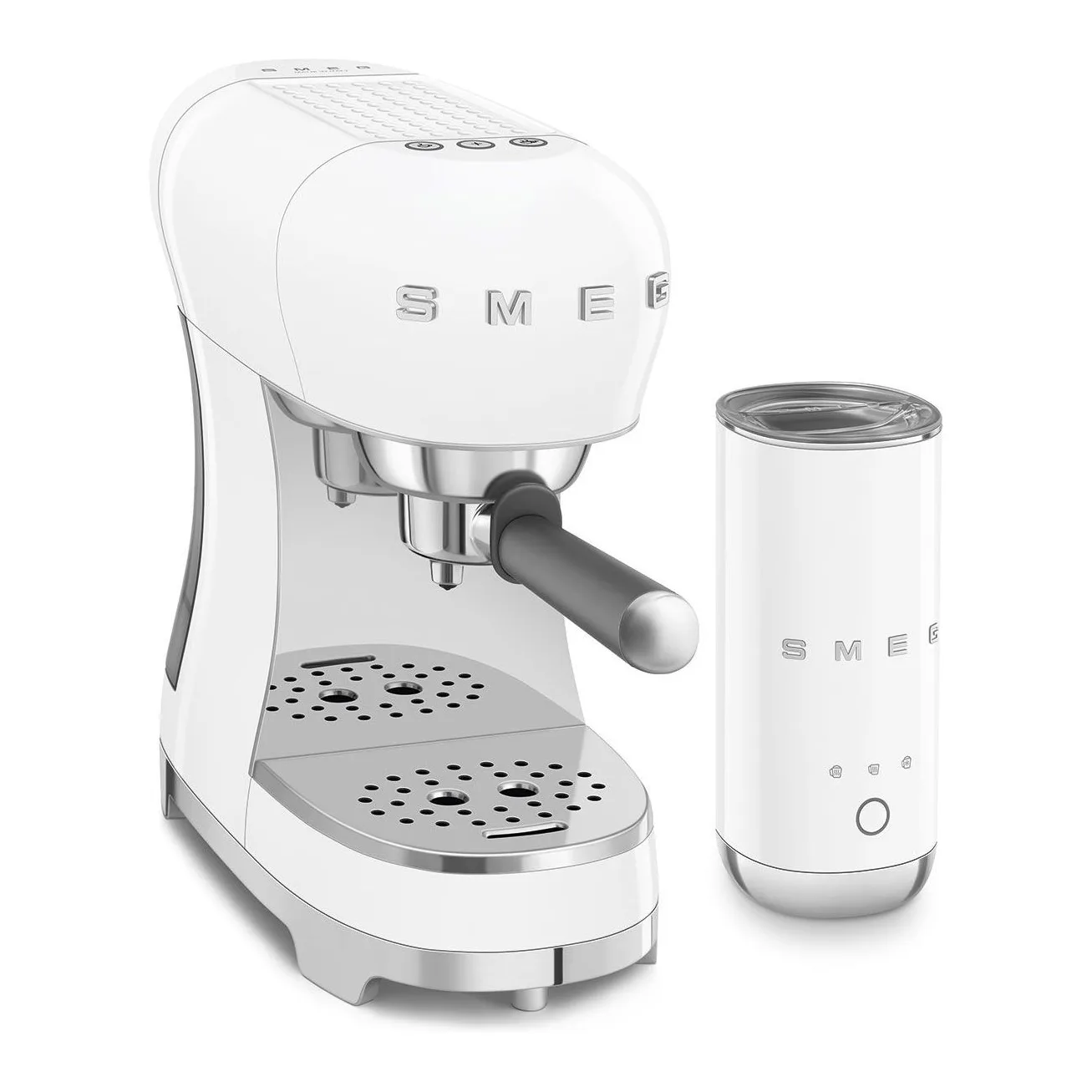 Smeg 50's Style Beyaz Süt Köpürtücülü Espresso Makinesi 3
