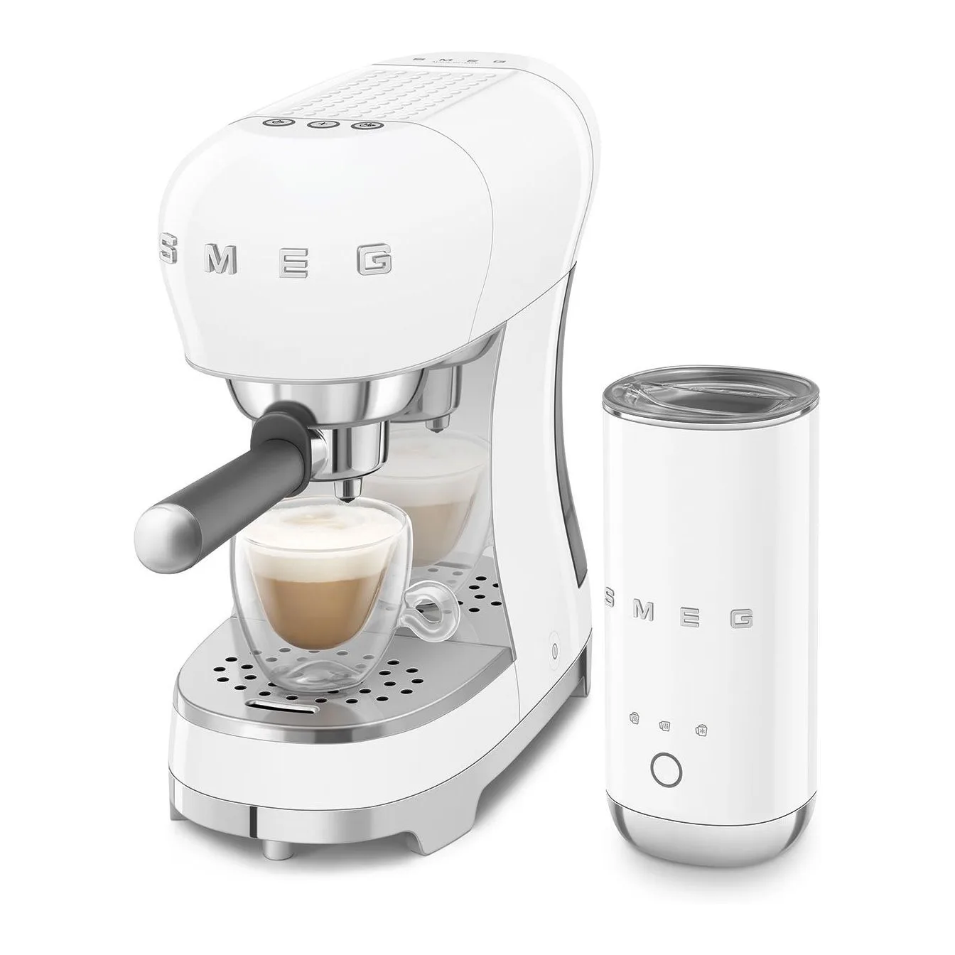 Smeg 50's Style Beyaz Süt Köpürtücülü Espresso Makinesi 5