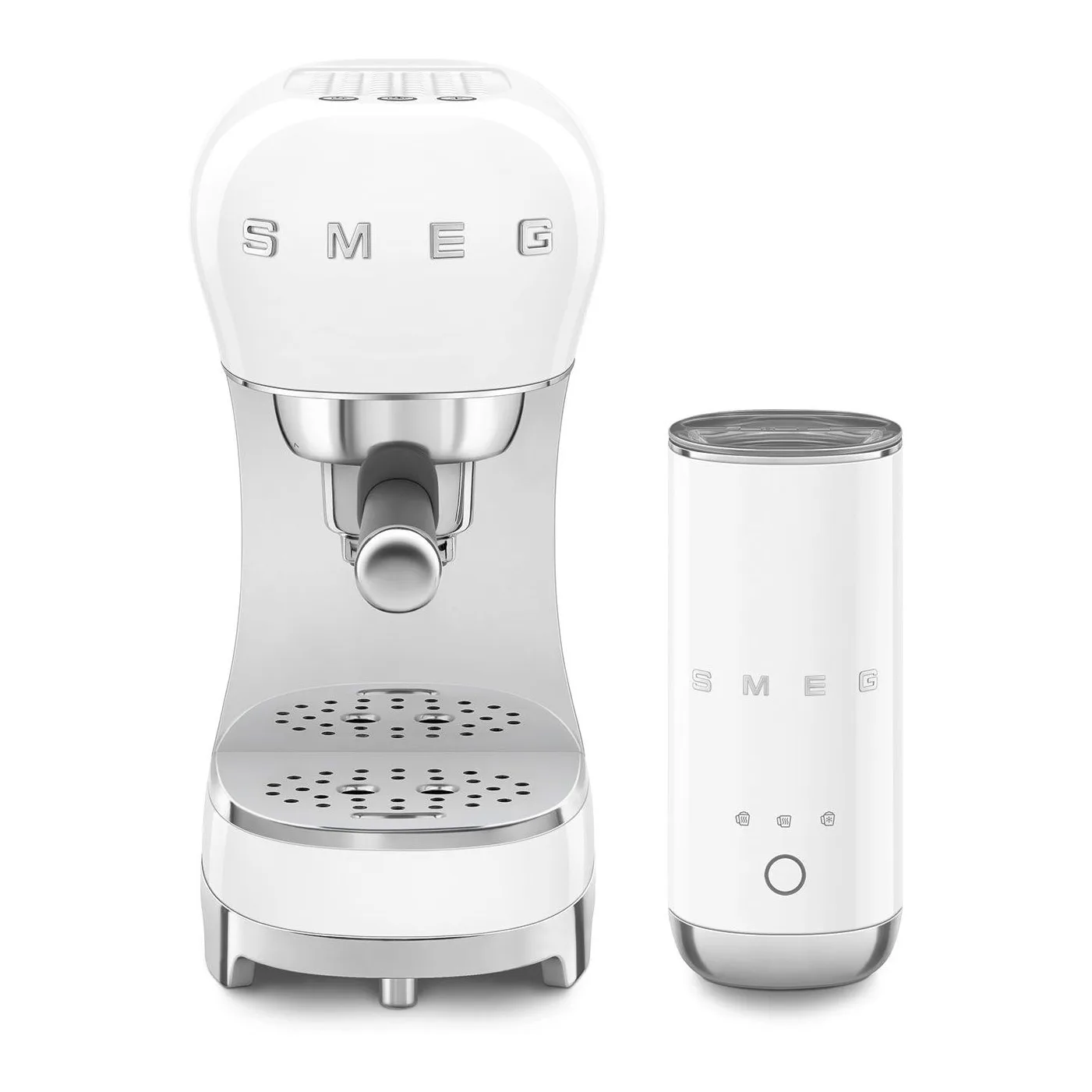 Smeg 50's Style Beyaz Süt Köpürtücülü Espresso Makinesi