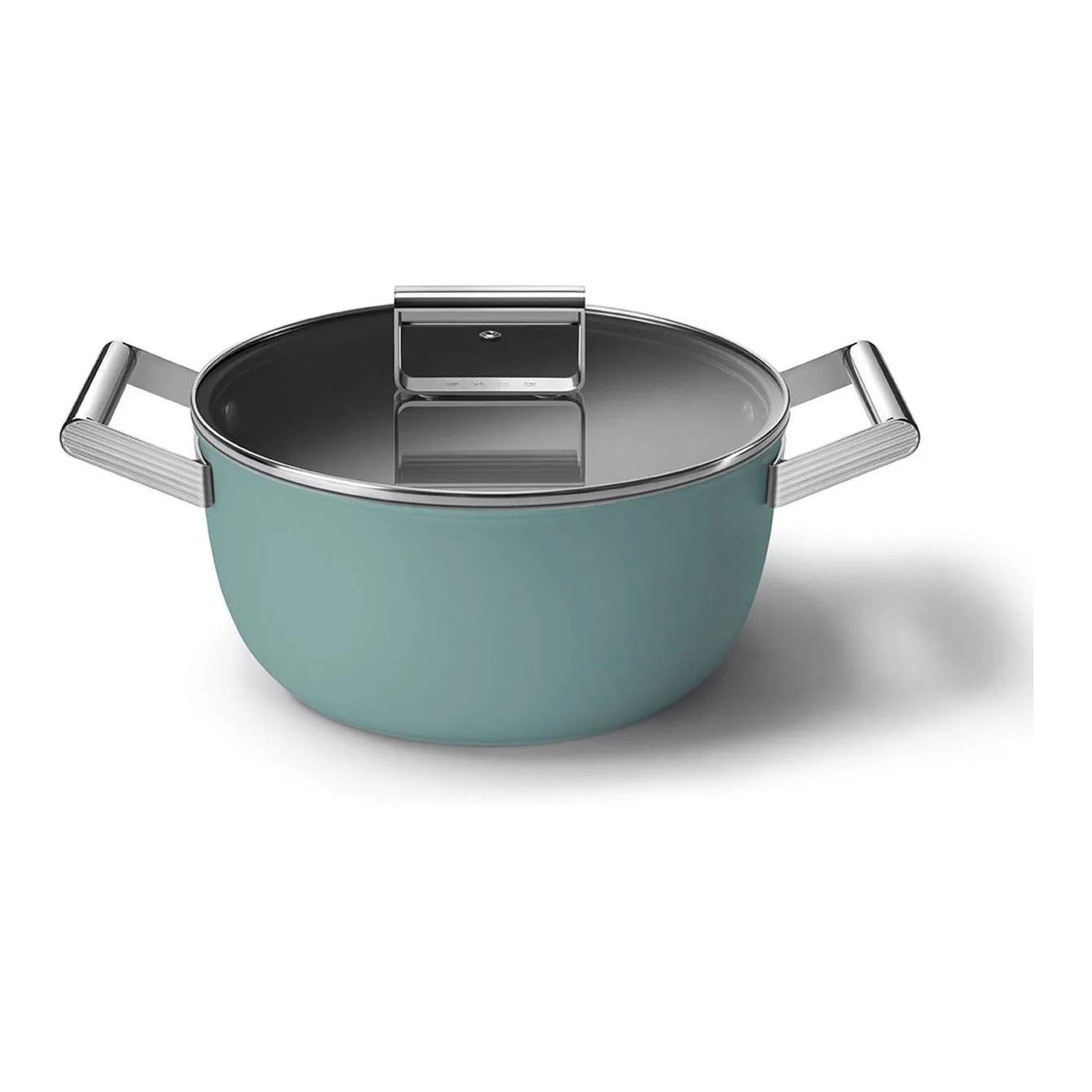 Smeg 24 Cm Mat Zümrüt Yeşili Kapaklı Derin Tencere 5