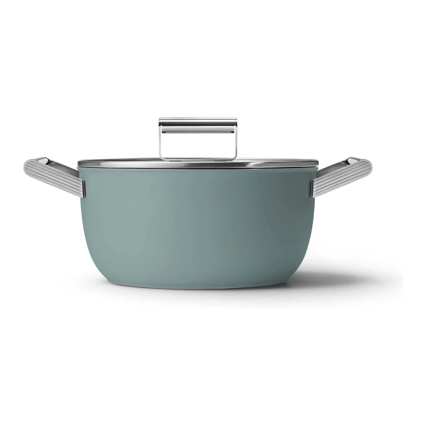 Smeg 24 Cm Mat Zümrüt Yeşili Kapaklı Derin Tencere