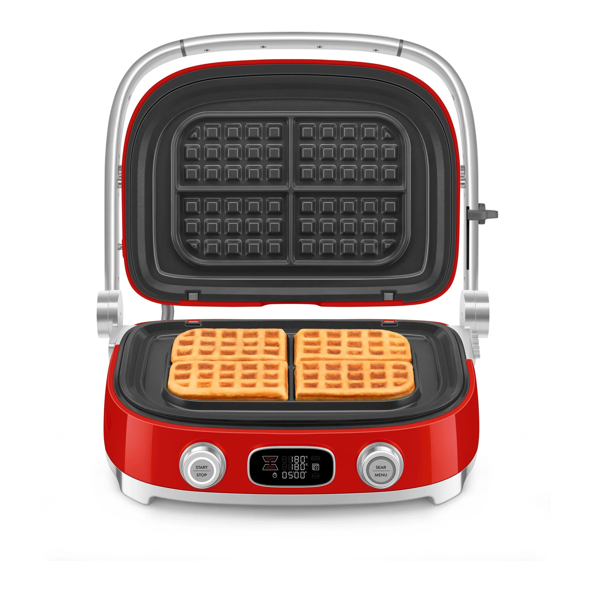Smeg 50's Style Kırmızı Çok Fonksiyonlu Izgara 3