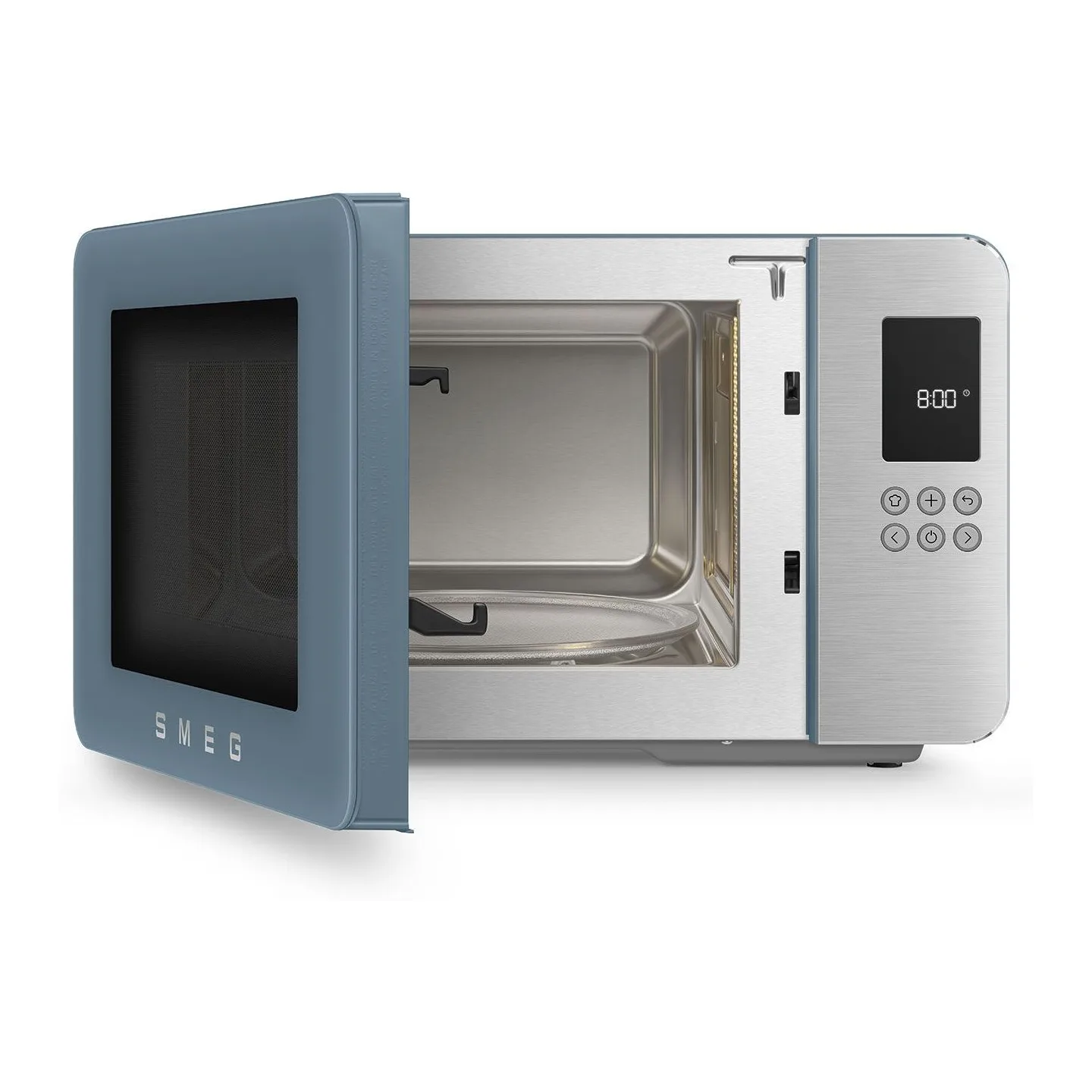 Smeg 29 Lt Mat Fırtına Mavisi Izgaralı Mikrodalga Fırın 5
