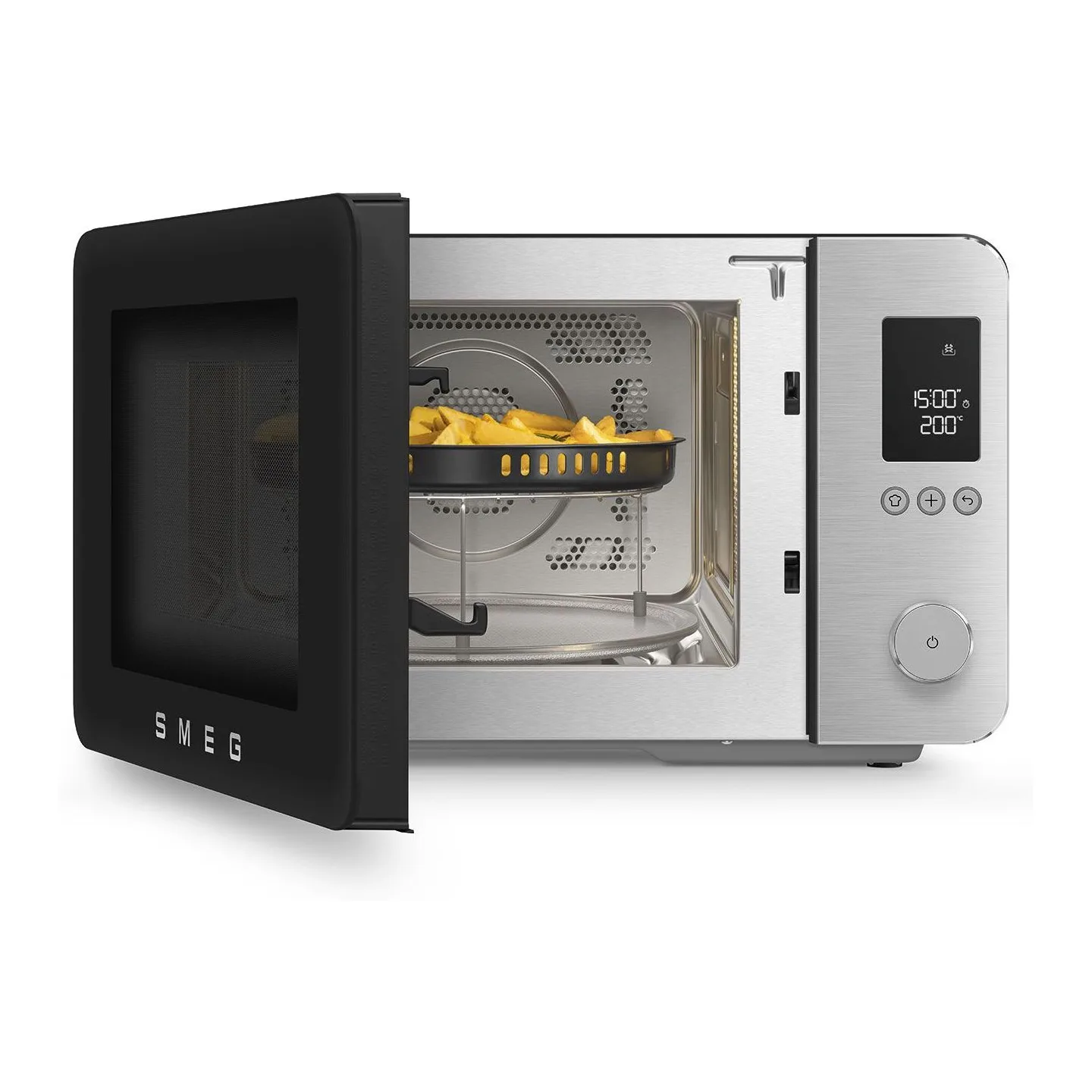 Smeg 27 Lt Mat Siyah Kombi Mikrodalga Fırın 4