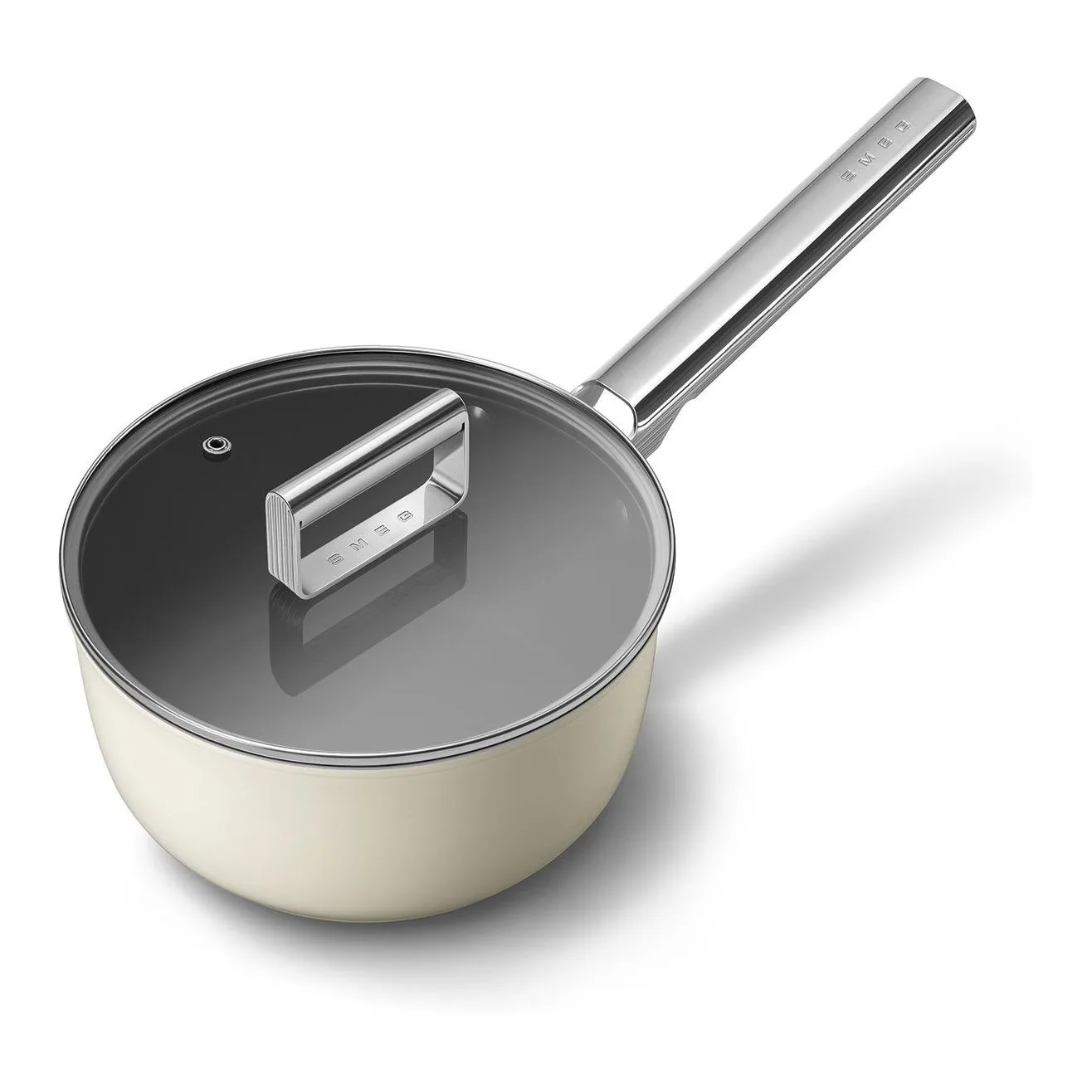 Smeg 20 Cm Mat Krem Kapaklı Sos Tenceresi 2