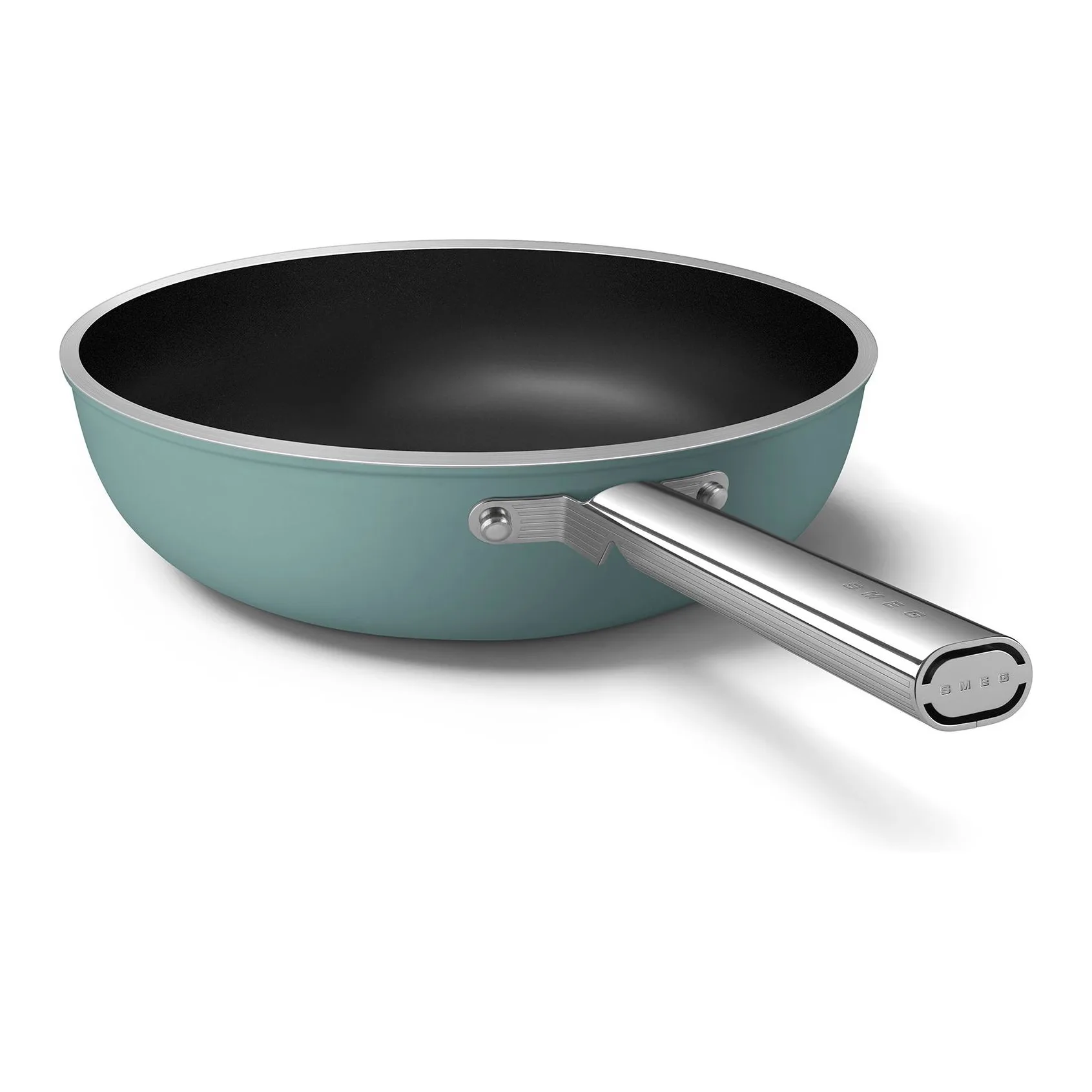 Smeg 30 Cm Mat Zümrüt Yeşili Wok Tava 5