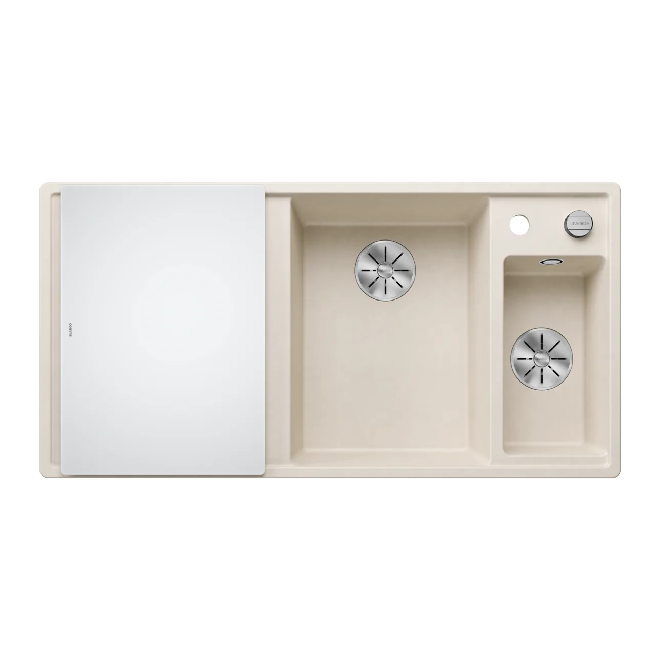Blanco Axia III 6 S Sol Damlalıklı Soft Beyaz Granit Eviye