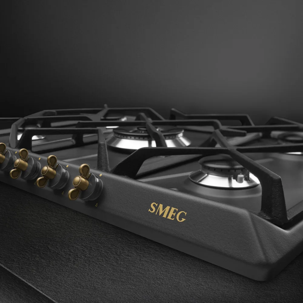 Smeg Coloniale 70 cm Antrasit 5 Gözlü Gazlı Ocak 5