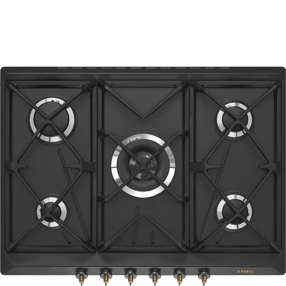Smeg Coloniale 70 cm Antrasit 5 Gözlü Gazlı Ocak