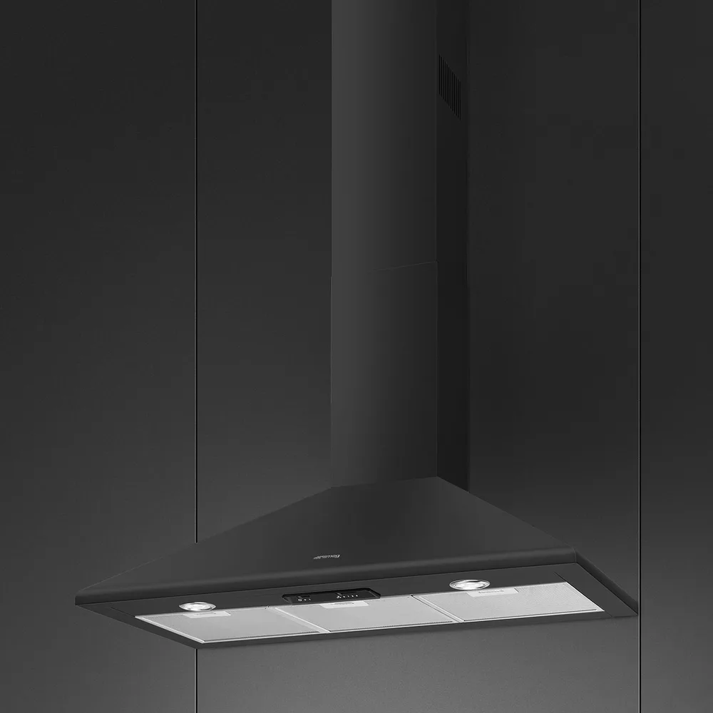 Smeg Opera 90 cm Antrasit Duvar Tipi Davlumbaz 4