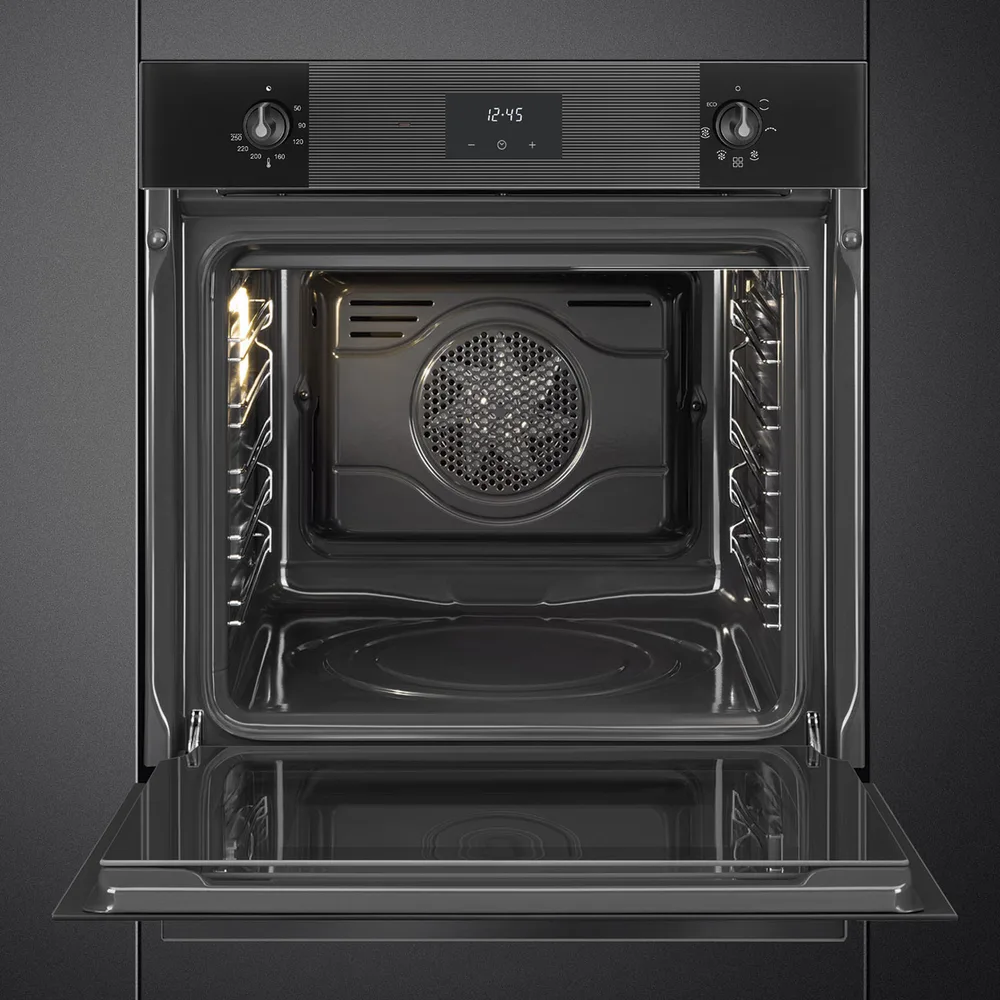 Smeg Linea 60 cm Siyah Cam Fanlı Ankastre Fırın 4