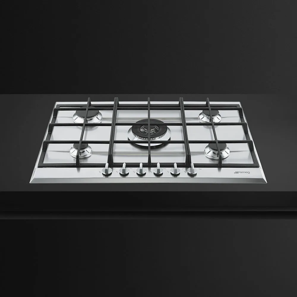 Smeg Selezione 72 cm Paslanmaz Çelik 5 Gözlü Gazlı Ocak 3