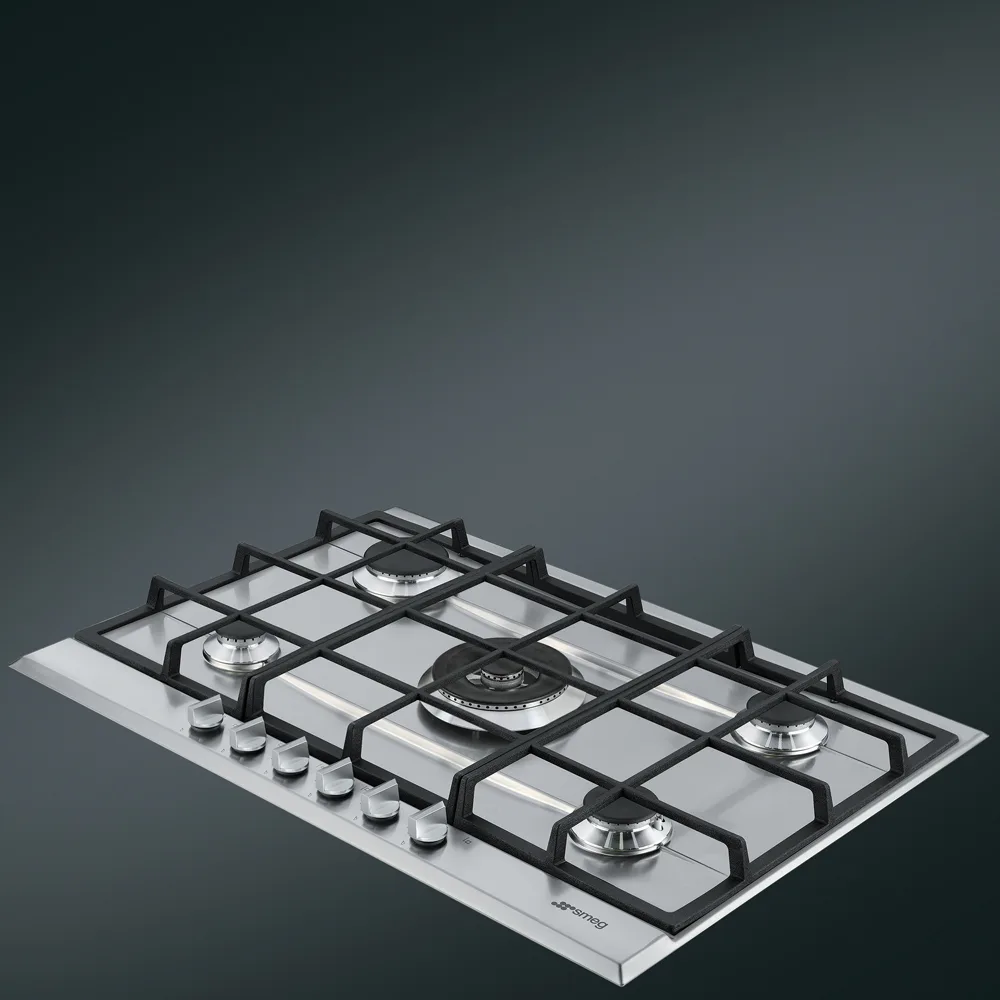 Smeg Selezione 72 cm Paslanmaz Çelik 5 Gözlü Gazlı Ocak 4