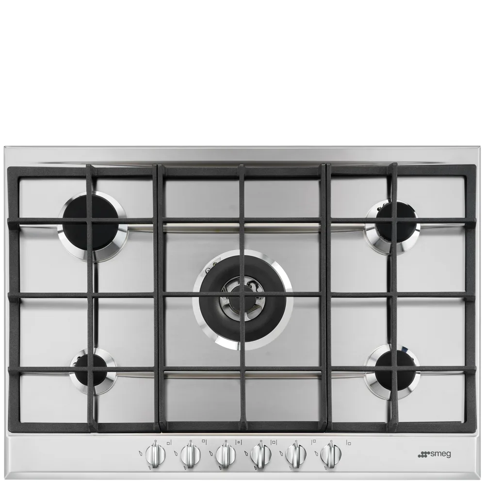 Smeg Selezione 72 cm Paslanmaz Çelik 5 Gözlü Gazlı Ocak