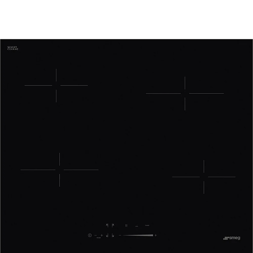 Smeg Üniversal 60 cm Siyah Cam Seramik Elektrikli Ocak
