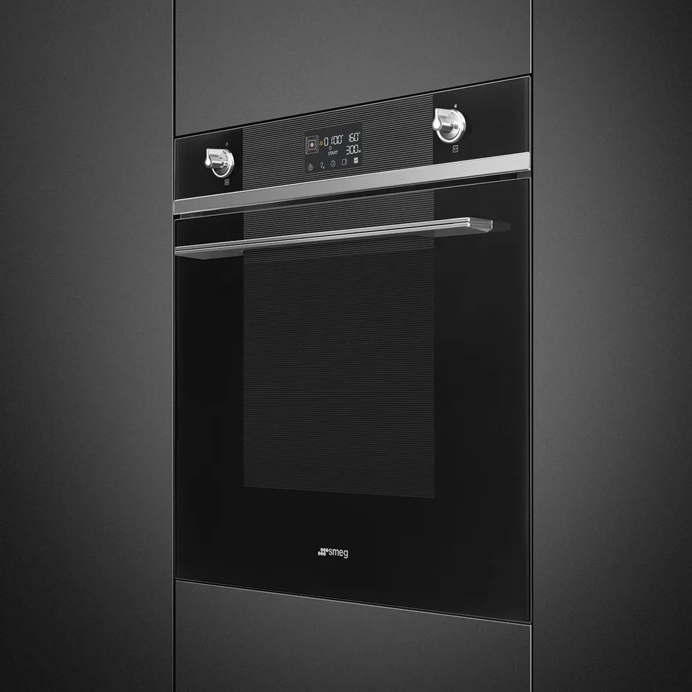 Smeg Linea 60 cm Siyah Cam Vapor Clean Ankastre Fırın 2