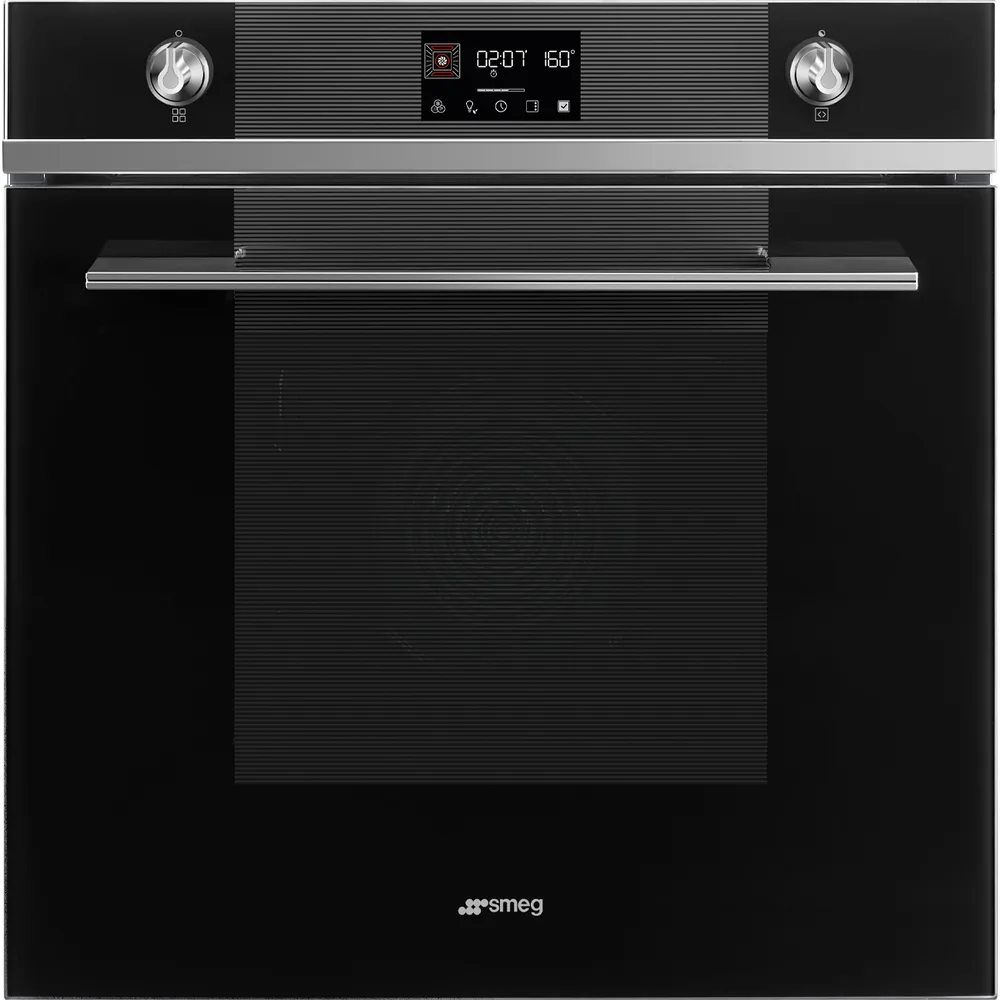 Smeg Linea 60 cm Siyah Cam Vapor Clean Ankastre Fırın