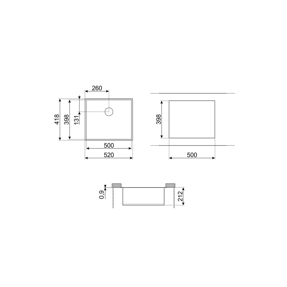 Smeg Quadra 50 cm Paslanmaz Tezgah Altı Evye Batarya Seti 2