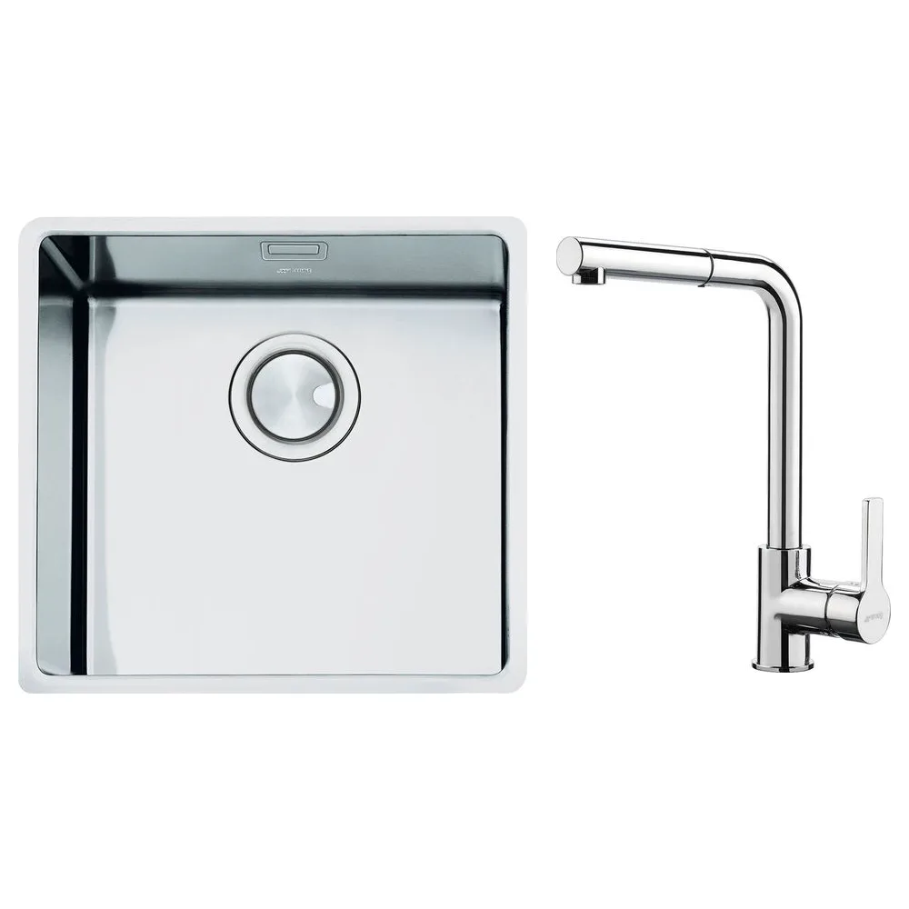 Smeg Mira 50 cm Paslanmaz Tezgah Altı Evye Batarya Seti
