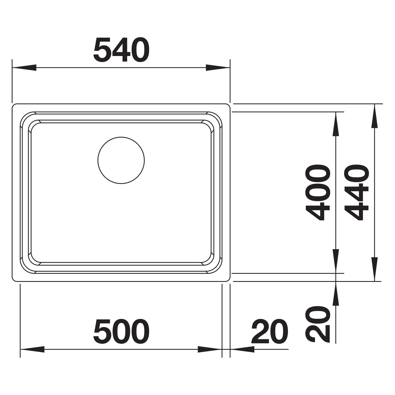 Blanco Etagon 500-IF Paslanmaz Çelik Eviye 2