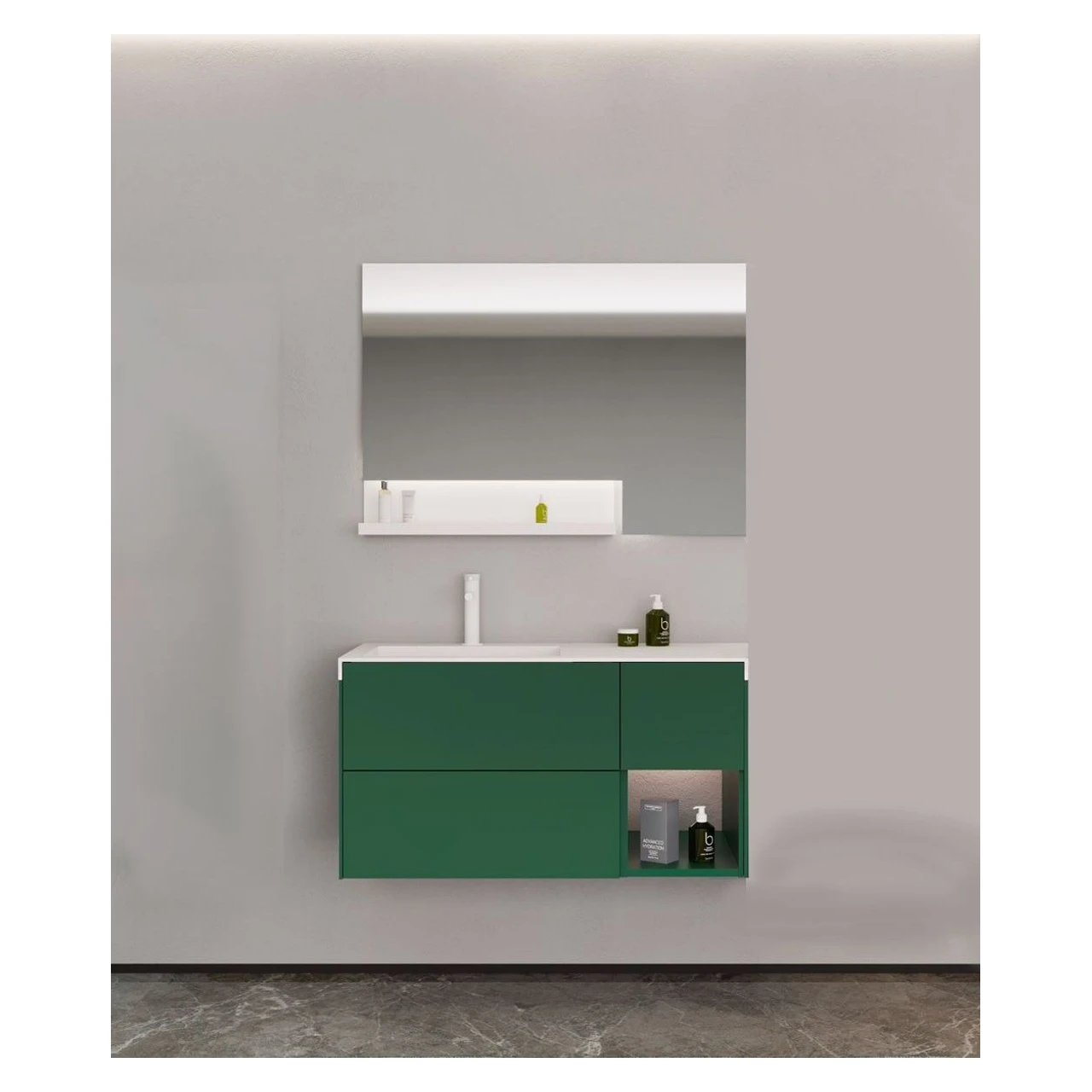Orka Milano 120 Cm Mat Yeşil Banyo Dolabı Takımı - 5008200 2
