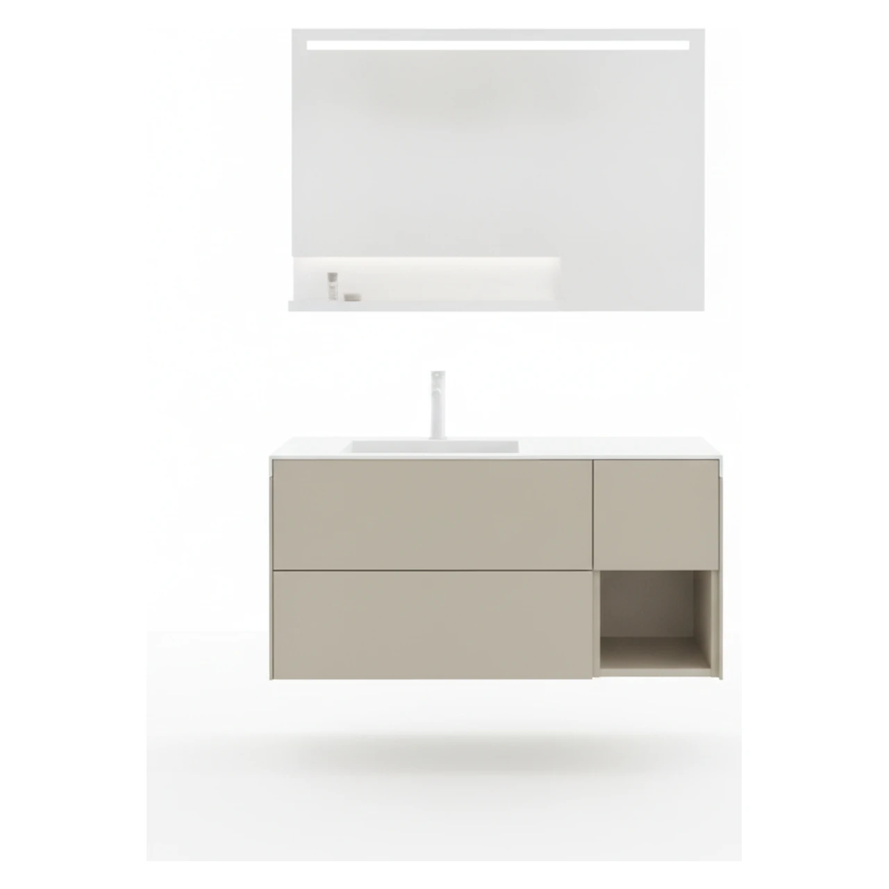 Orka Milano 120 Cm Mat Vizon Banyo Dolabı Takımı - 5008199 2