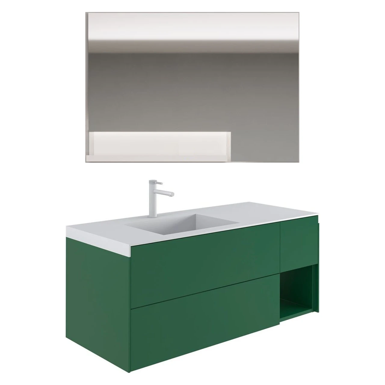 Orka Milano 100 Cm Mat Yeşil Banyo Dolabı Takımı - 5008194