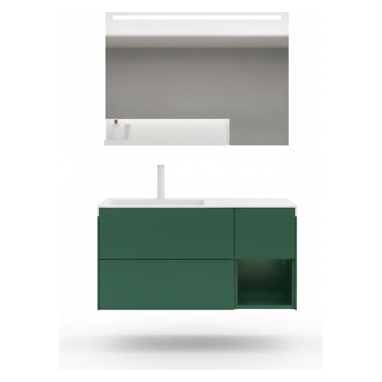 Orka Milano 100 Cm Mat Yeşil Banyo Dolabı Takımı - 5008194 3