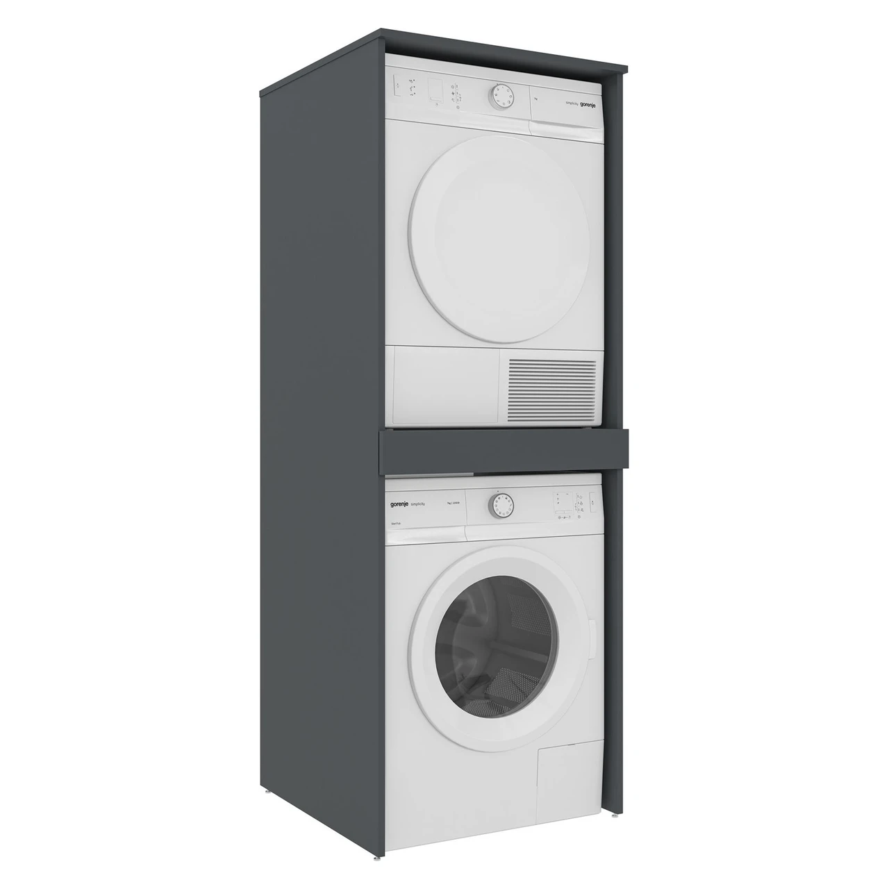 Orka Linfa 70 Cm Mat Antrasit Çamaşır ve Kurutma Makinesi Dolabı - 5009245