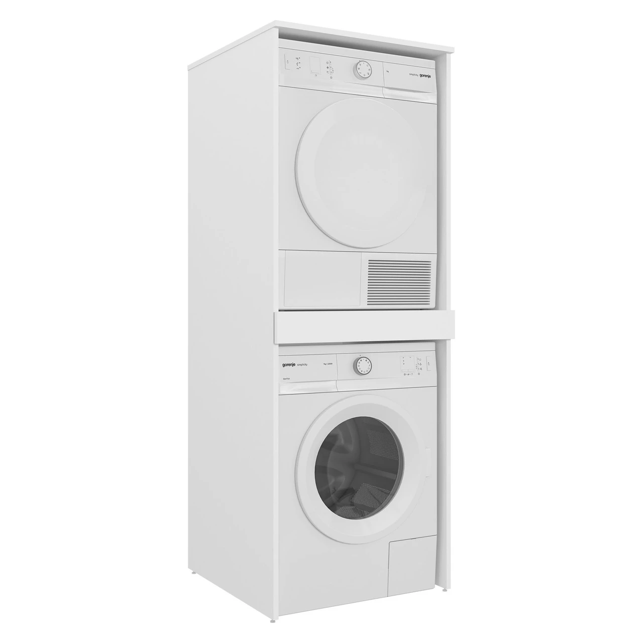 Orka Linfa 70 Cm Mat Beyaz Çamaşır ve Kurutma Makinesi Dolabı - 5009246