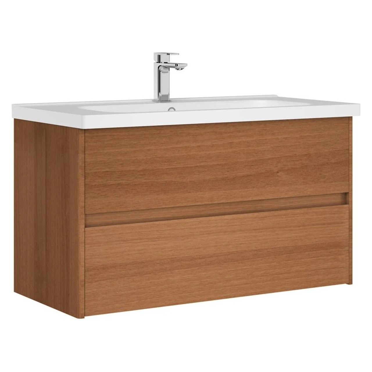 Orka Düden 100 Cm Odeon Ceviz Çekmeceli Banyo Dolabı Takımı