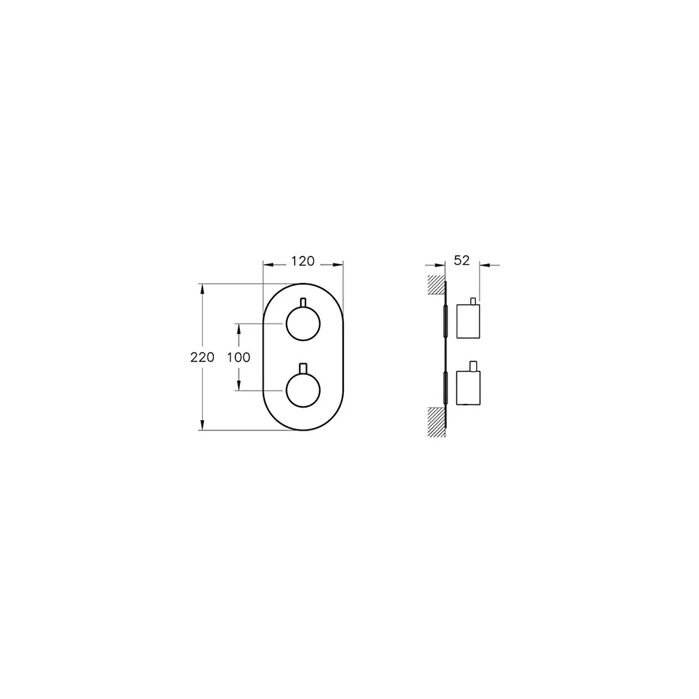 Vitra AquaHeat R2 1 Yollu Yönlendiricili Ankastre Duş Bataryası A47115 2